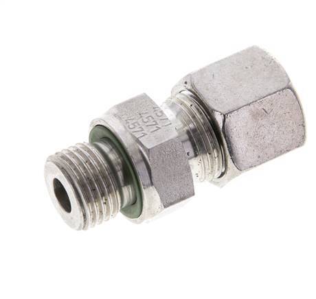 10S & M16x1.5 Stainless Steel Straight Cutting Fitting with Male Threads 630 bar FKM ISO 8434-1