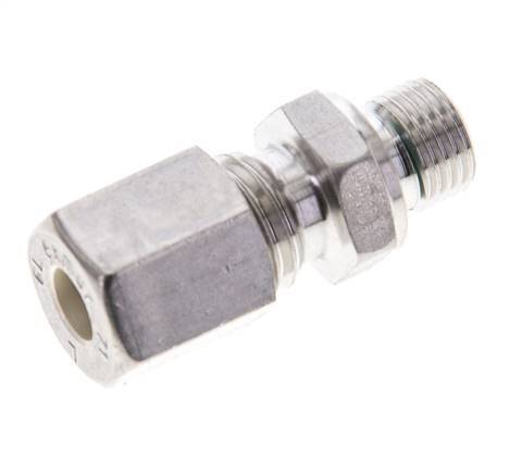 6L & M10x1 Stainless Steel Straight Compression Fitting with Male Threads 315 bar FKM ISO 8434-1