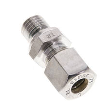 8L & M12x1.5 Stainless Steel Straight Compression Fitting with Male Threads 315 bar FKM ISO 8434-1