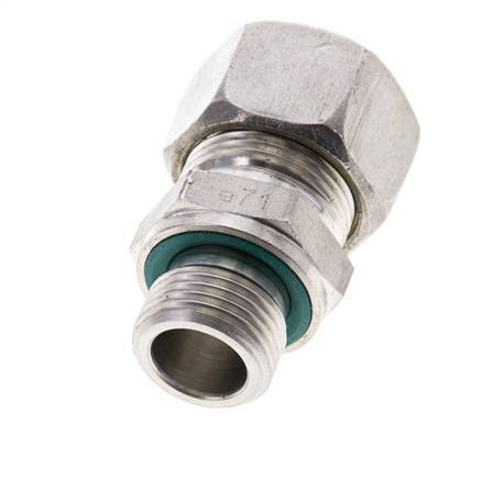 15L & M18x1.5 Stainless Steel Straight Compression Fitting with Male Threads 315 bar FKM ISO 8434-1