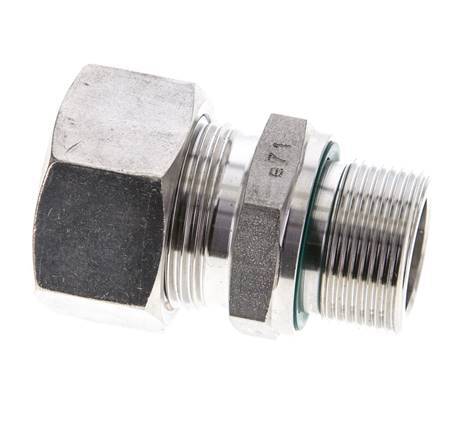 22L & M26x1.5 Stainless Steel Straight Compression Fitting with Male Threads 160 bar FKM ISO 8434-1