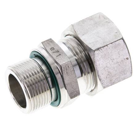 22L & M26x1.5 Stainless Steel Straight Compression Fitting with Male Threads 160 bar FKM ISO 8434-1
