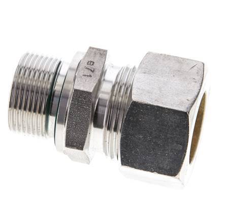 22L & M26x1.5 Stainless Steel Straight Compression Fitting with Male Threads 160 bar FKM ISO 8434-1