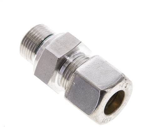 14S & M20x1.5 Stainless Steel Straight Compression Fitting with Male Threads 400 bar FKM ISO 8434-1