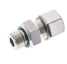 14S & M20x1.5 Stainless Steel Straight Compression Fitting with Male Threads 400 bar FKM ISO 8434-1