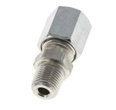 6L & R1/8'' Zink plated Steel Straight Cutting Fitting with Male Threads 315 bar ISO 8434-1 [5 Pieces]