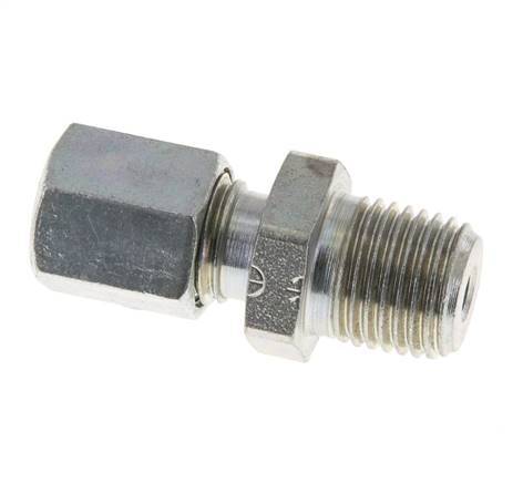 6L & R1/4'' Zink plated Steel Straight Cutting Fitting with Male Threads 315 bar ISO 8434-1