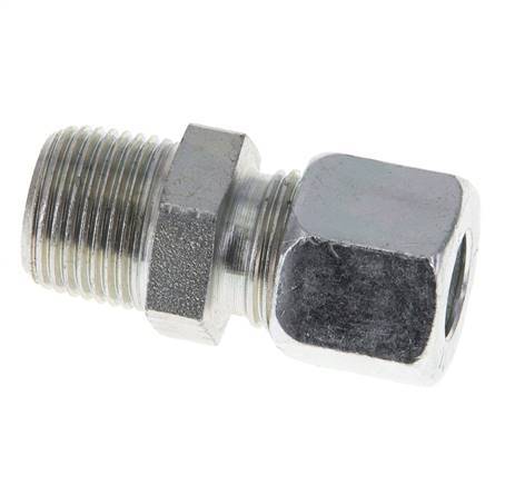 10L & R3/8'' Zink plated Steel Straight Cutting Fitting with Male Threads 315 bar ISO 8434-1
