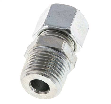 12L & R1/2'' Zink plated Steel Straight Cutting Fitting with Male Threads 315 bar ISO 8434-1