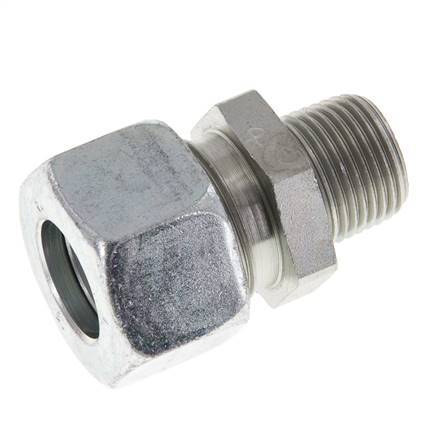 15L & R3/8'' Zink plated Steel Straight Cutting Fitting with Male Threads 315 bar ISO 8434-1