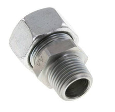 18L & R1/2'' Zink plated Steel Straight Cutting Fitting with Male Threads 315 bar ISO 8434-1