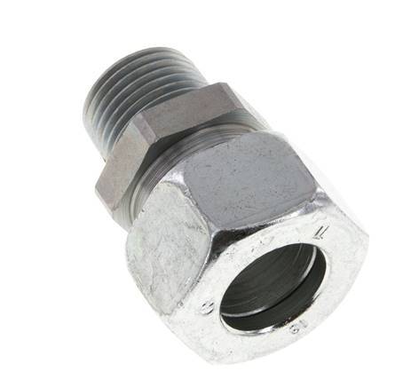 18L & R1/2'' Zink plated Steel Straight Cutting Fitting with Male Threads 315 bar ISO 8434-1