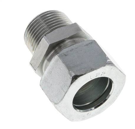 22L & R3/4'' Zink plated Steel Straight Cutting Fitting with Male Threads 160 bar ISO 8434-1