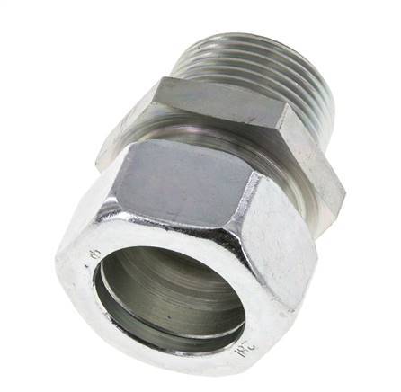 28L & R1'' Zink plated Steel Straight Cutting Fitting with Male Threads 160 bar ISO 8434-1