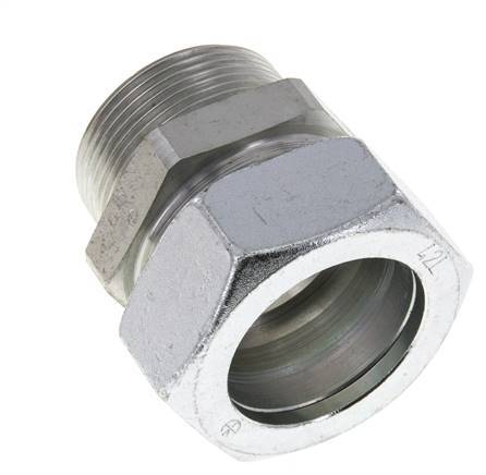 42L & R1-1/2'' Zink plated Steel Straight Cutting Fitting with Male Threads 160 bar ISO 8434-1