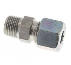 10S & R3/8'' Zink plated Steel Straight Cutting Fitting with Male Threads 630 bar ISO 8434-1 [2 Pieces]