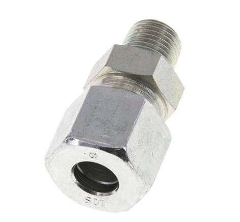 10S & R1/4'' Zink plated Steel Straight Cutting Fitting with Male Threads 630 bar ISO 8434-1