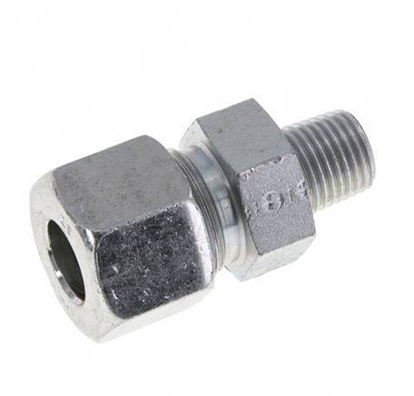 12S & R1/4'' Zink plated Steel Straight Cutting Fitting with Male Threads 630 bar ISO 8434-1