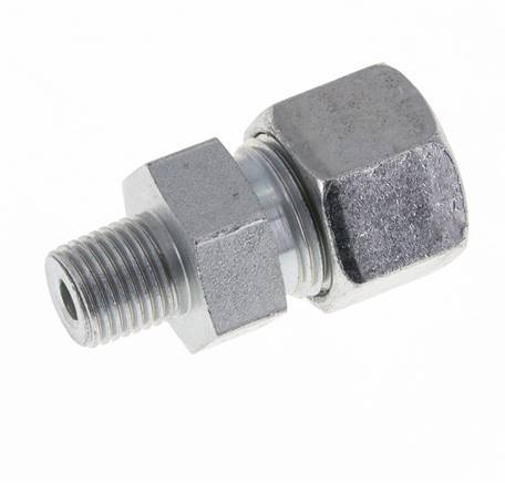 12S & R1/4'' Zink plated Steel Straight Cutting Fitting with Male Threads 630 bar ISO 8434-1