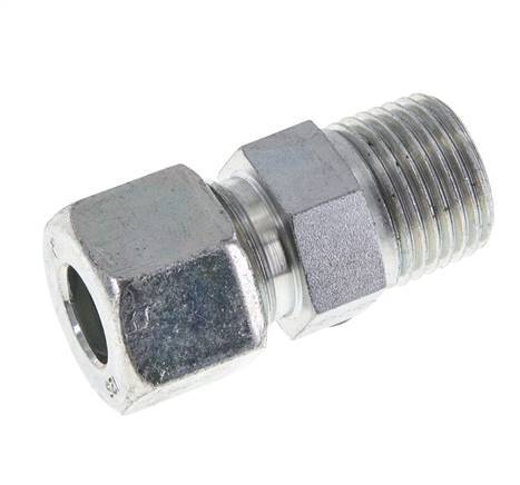 12S & R1/2'' Zink plated Steel Straight Cutting Fitting with Male Threads 630 bar ISO 8434-1