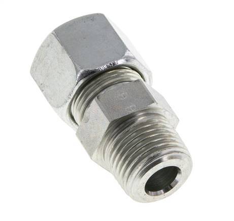 14S & R1/2'' Zink plated Steel Straight Cutting Fitting with Male Threads 630 bar ISO 8434-1