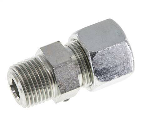 14S & R1/2'' Zink plated Steel Straight Cutting Fitting with Male Threads 630 bar ISO 8434-1