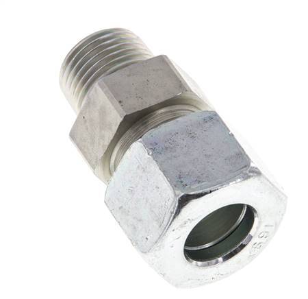 16S & R1/2'' Zink plated Steel Straight Cutting Fitting with Male Threads 400 bar ISO 8434-1