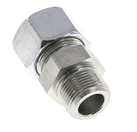 20S & R3/4'' Zink plated Steel Straight Cutting Fitting with Male Threads 400 bar ISO 8434-1