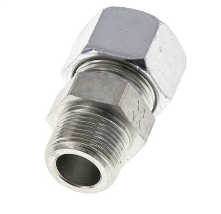 20S & R3/4'' Zink plated Steel Straight Cutting Fitting with Male Threads 400 bar ISO 8434-1