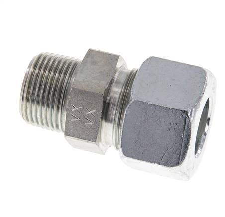 20S & R3/4'' Zink plated Steel Straight Cutting Fitting with Male Threads 400 bar ISO 8434-1