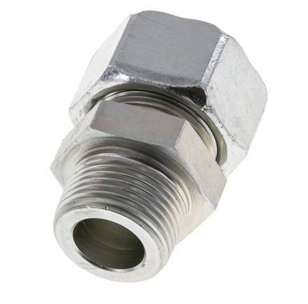 25S & R1'' Zink plated Steel Straight Cutting Fitting with Male Threads 400 bar ISO 8434-1