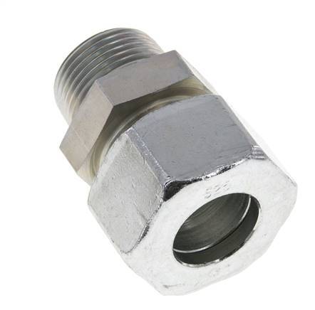 25S & R1'' Zink plated Steel Straight Cutting Fitting with Male Threads 400 bar ISO 8434-1