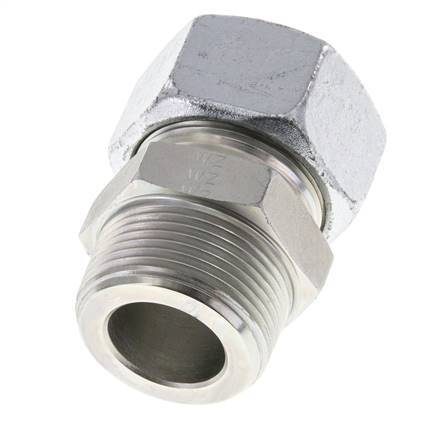 30S & R1-1/4'' Zink plated Steel Straight Cutting Fitting with Male Threads 400 bar ISO 8434-1