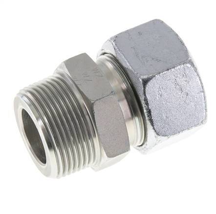 30S & R1-1/4'' Zink plated Steel Straight Cutting Fitting with Male Threads 400 bar ISO 8434-1