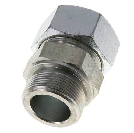 38S & R1-1/2'' Zink plated Steel Straight Cutting Fitting with Male Threads 315 bar ISO 8434-1