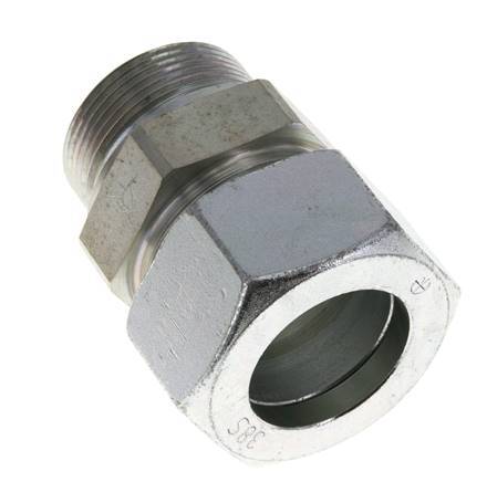 38S & R1-1/2'' Zink plated Steel Straight Cutting Fitting with Male Threads 315 bar ISO 8434-1