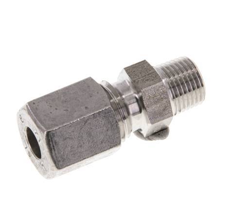 6L & R1/8'' Stainless Steel Straight Cutting Fitting with Male Threads 315 bar ISO 8434-1
