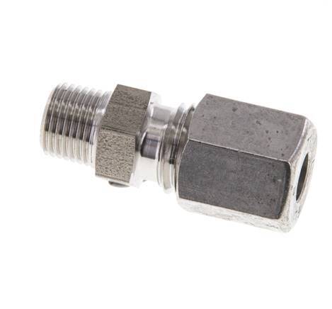 6L & R1/8'' Stainless Steel Straight Cutting Fitting with Male Threads 315 bar ISO 8434-1