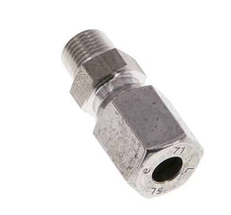 6L & R1/8'' Stainless Steel Straight Cutting Fitting with Male Threads 315 bar ISO 8434-1