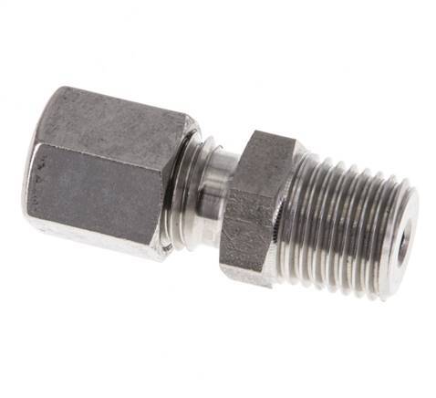 6L & R1/4'' Stainless Steel Straight Cutting Fitting with Male Threads 315 bar ISO 8434-1