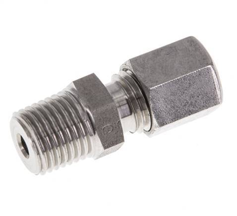 6L & R1/4'' Stainless Steel Straight Cutting Fitting with Male Threads 315 bar ISO 8434-1