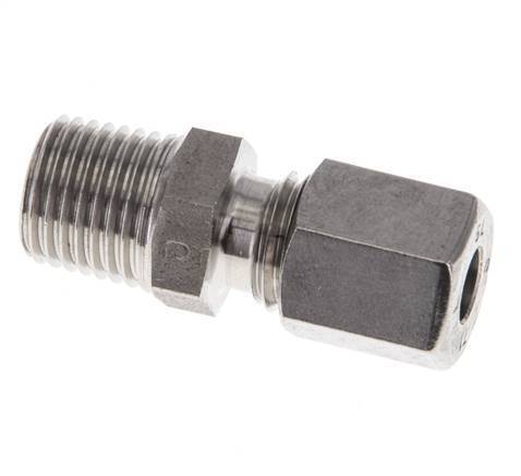 6L & R1/4'' Stainless Steel Straight Cutting Fitting with Male Threads 315 bar ISO 8434-1