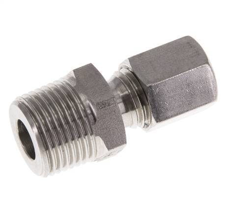 6L & R3/8'' Stainless Steel Straight Cutting Fitting with Male Threads 315 bar ISO 8434-1