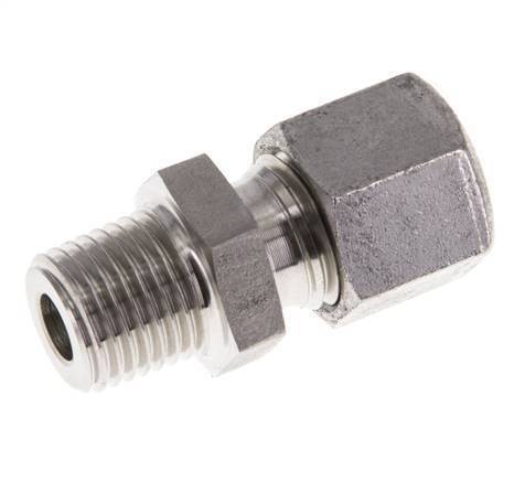 8L & R1/4'' Stainless Steel Straight Cutting Fitting with Male Threads 315 bar ISO 8434-1