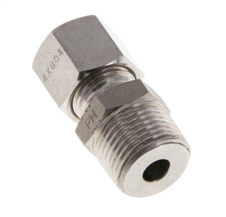 8L & R3/8'' Stainless Steel Straight Cutting Fitting with Male Threads 315 bar ISO 8434-1