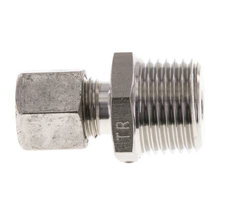 8L & R1/2'' Stainless Steel Straight Cutting Fitting with Male Threads 315 bar ISO 8434-1