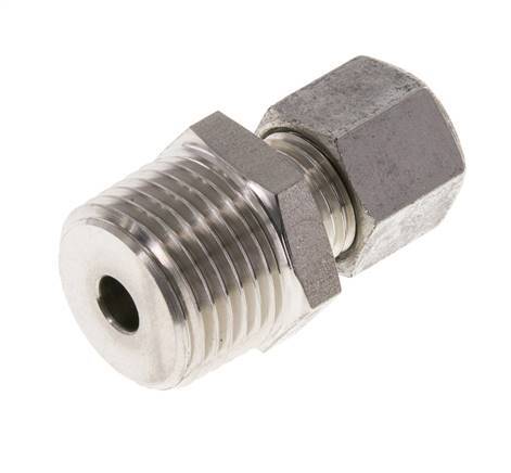 8L & R1/2'' Stainless Steel Straight Cutting Fitting with Male Threads 315 bar ISO 8434-1