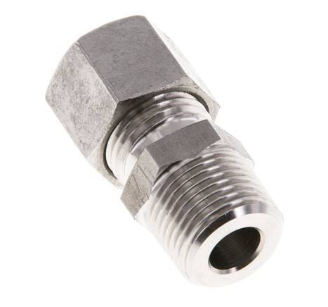 10L & R3/8'' Stainless Steel Straight Cutting Fitting with Male Threads 315 bar ISO 8434-1