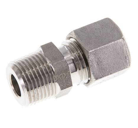 10L & R3/8'' Stainless Steel Straight Cutting Fitting with Male Threads 315 bar ISO 8434-1