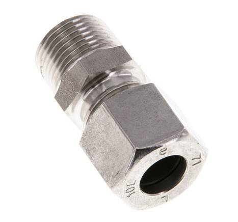 10L & R3/8'' Stainless Steel Straight Cutting Fitting with Male Threads 315 bar ISO 8434-1